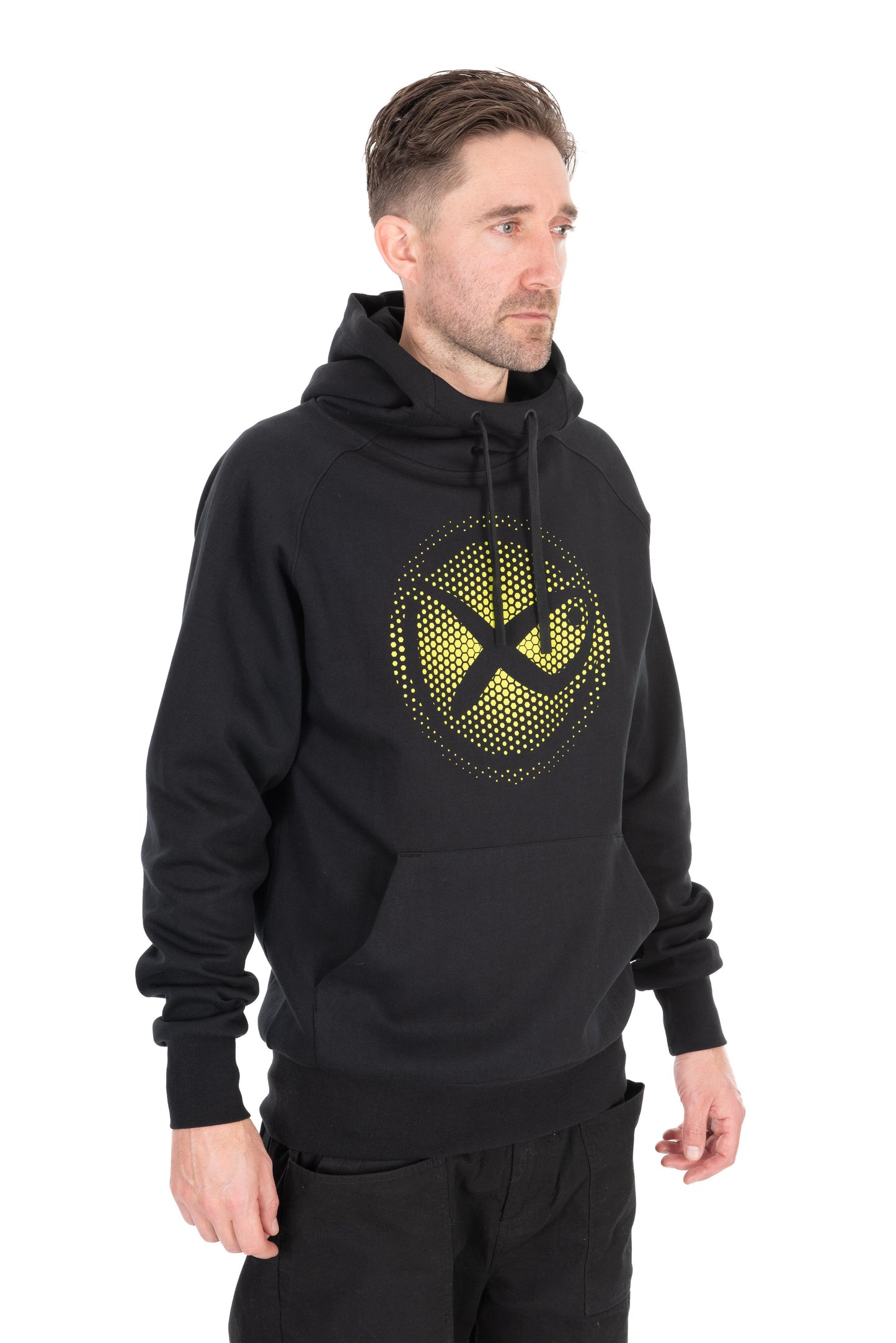 Large Fade Logo Hoody - Black/Lime