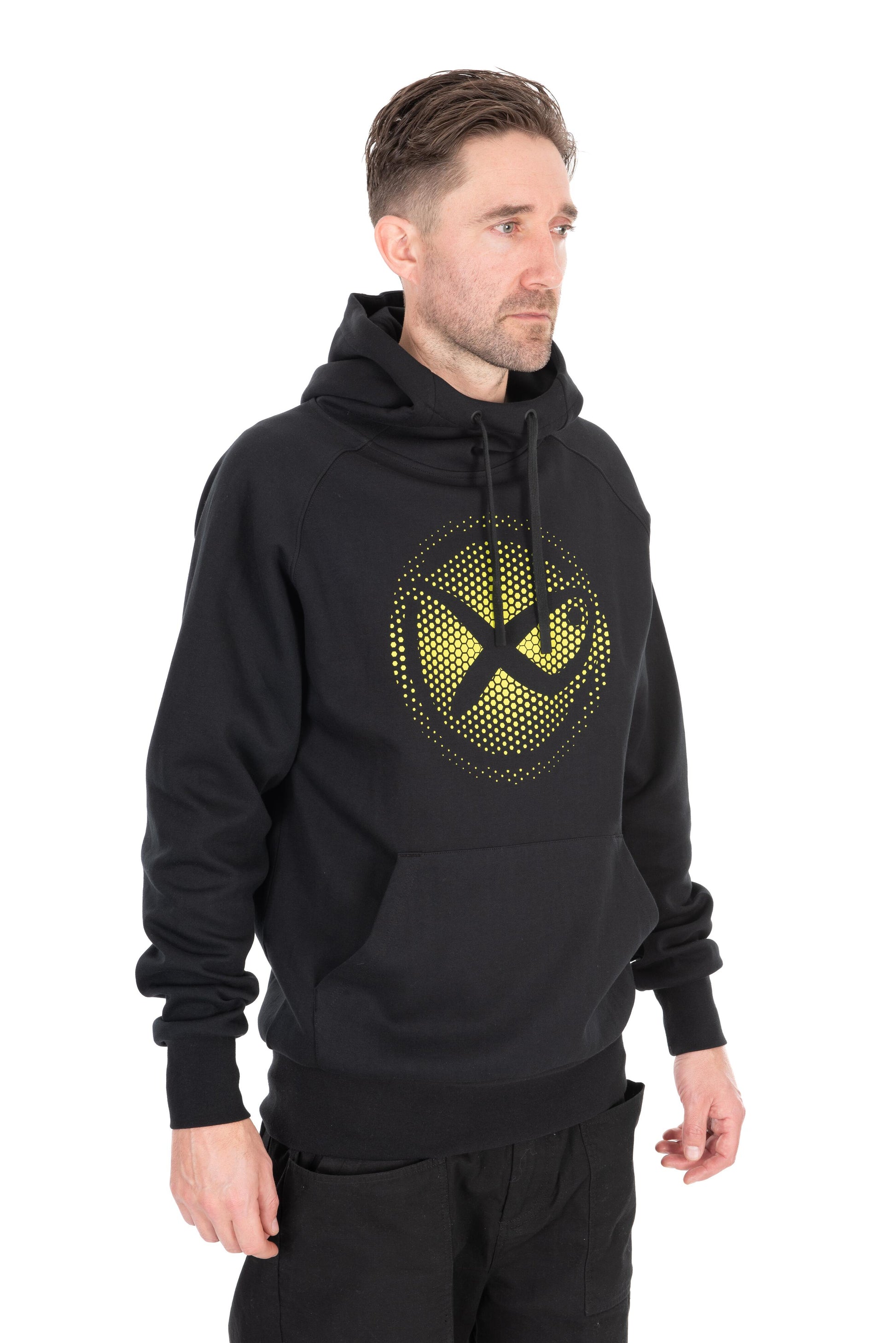 Large Fade Logo Hoody - Black/Lime