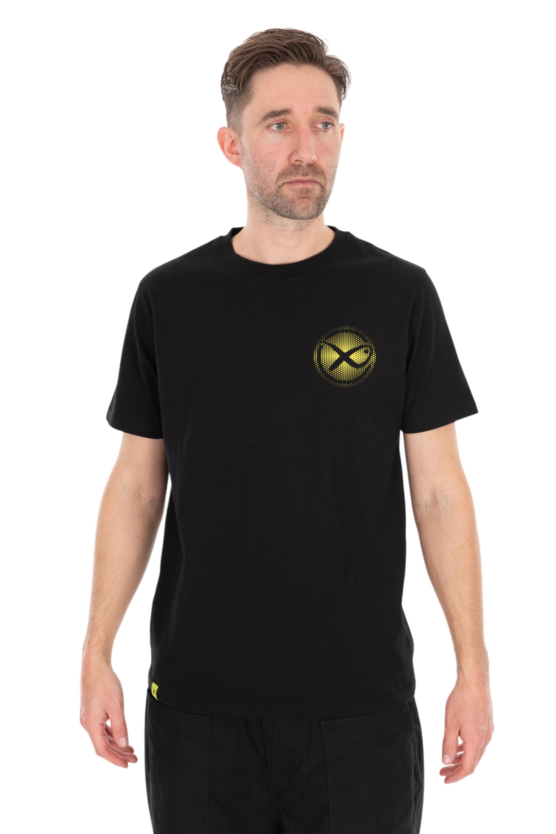 Large Fade Logo T-Shirt - Black/Lime