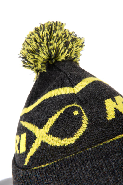 Lime & Grey Bobble Hat
