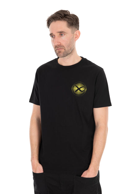 Large Fade Logo T-Shirt - Black/Lime