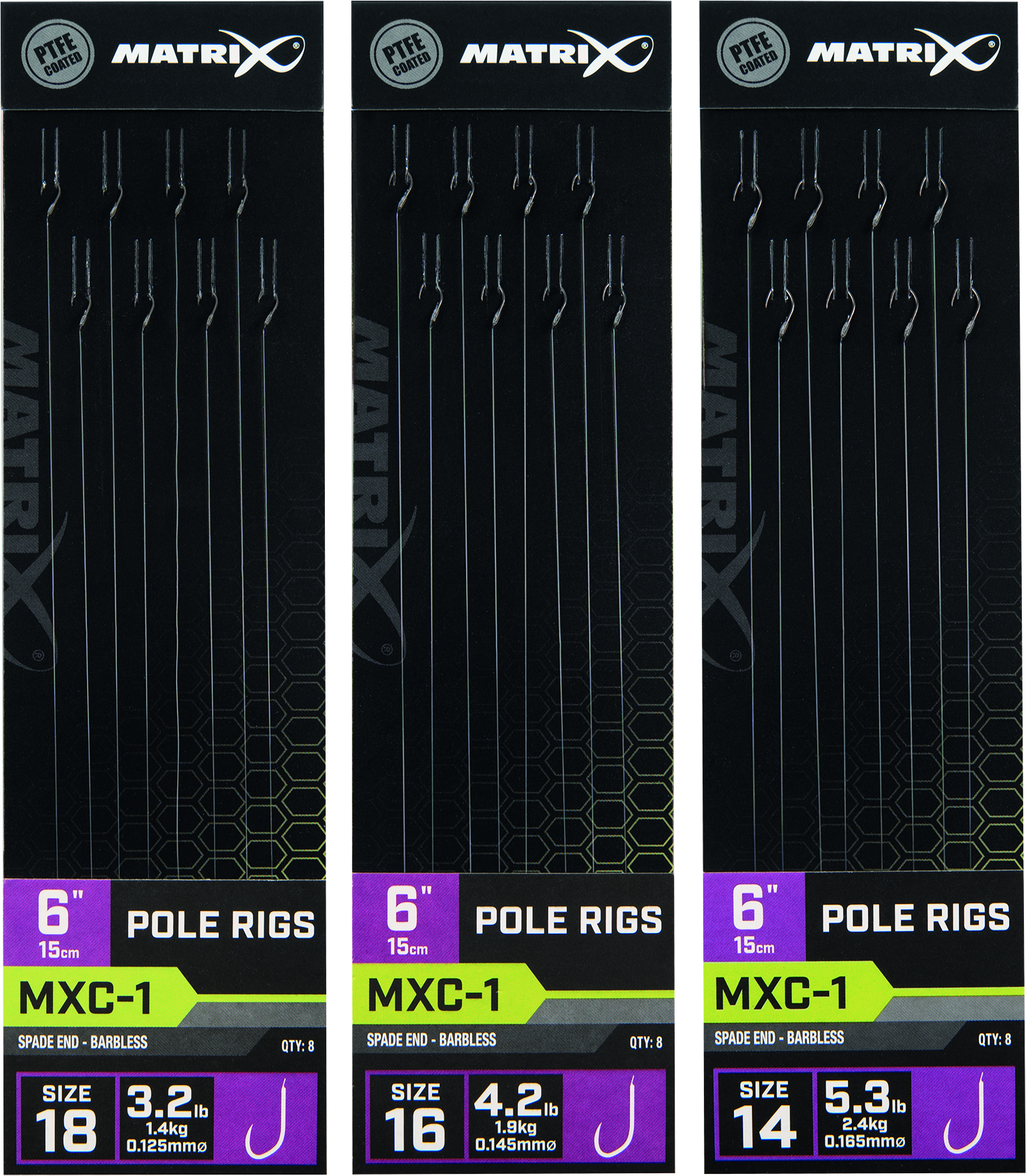 MXC-1 Barbless 6 Standard Pole Rig