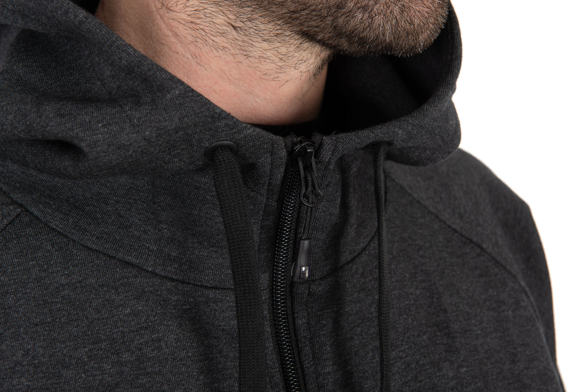 Charcoal Marl Zip Hoody
