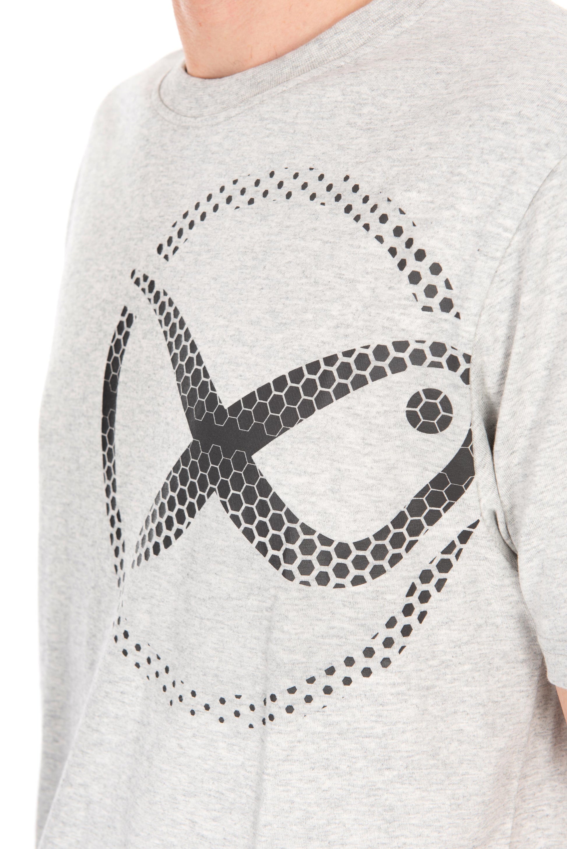 Large Mesh Logo T-Shirt - Grey