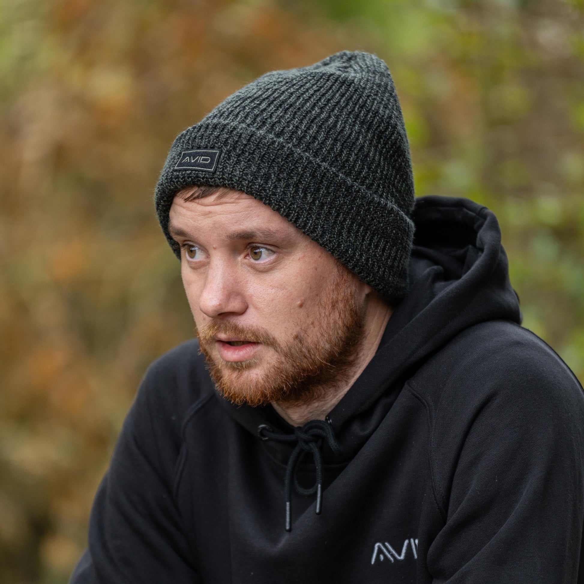 Marl Knit Beanie - Green