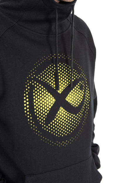 Large Fade Logo Hoody - Black/Lime