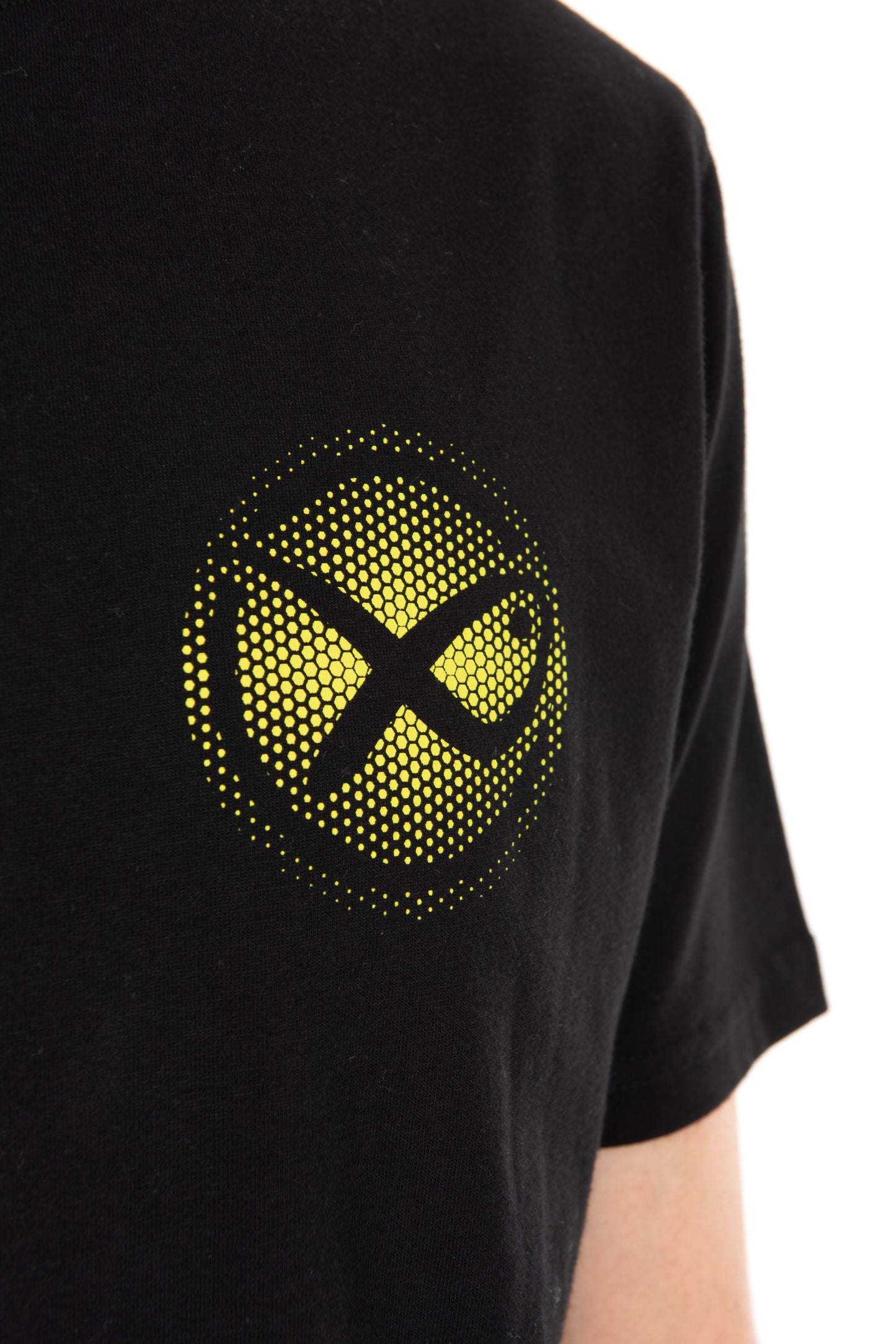 Large Fade Logo T-Shirt - Black/Lime