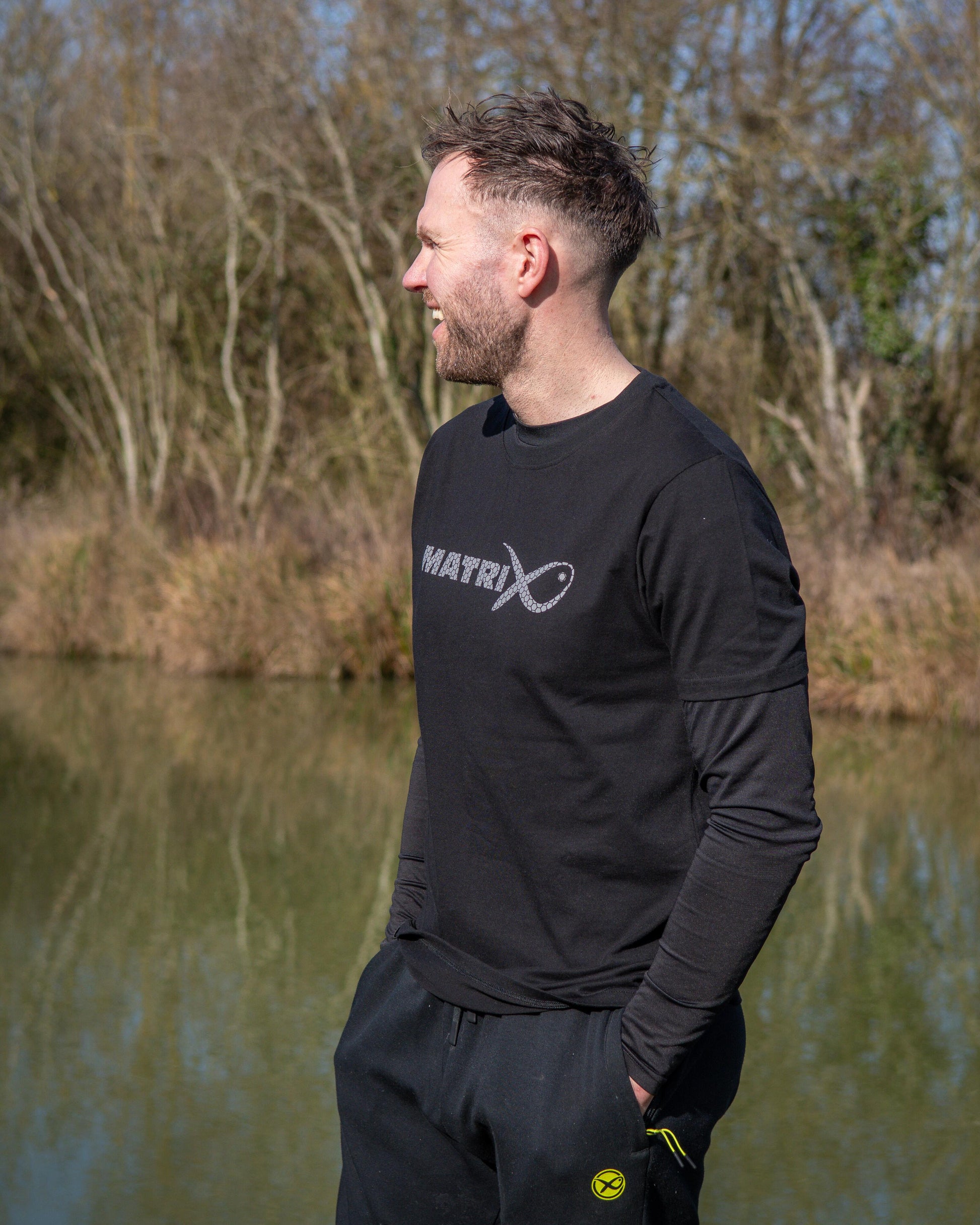 Large Fade Logo T-Shirt - Black/Grey