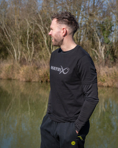 Large Fade Logo T-Shirt - Black/Grey