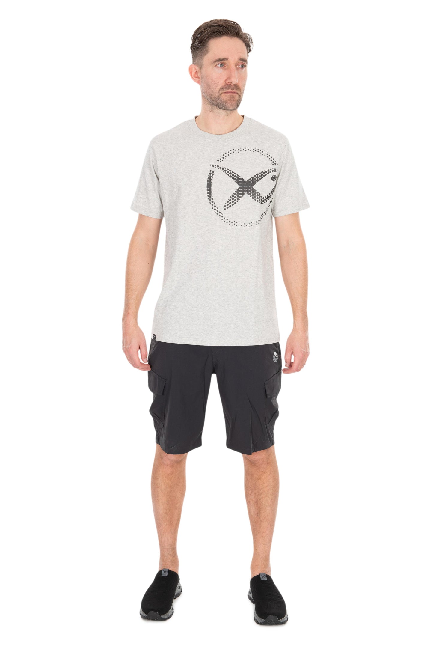 Large Mesh Logo T-Shirt - Grey