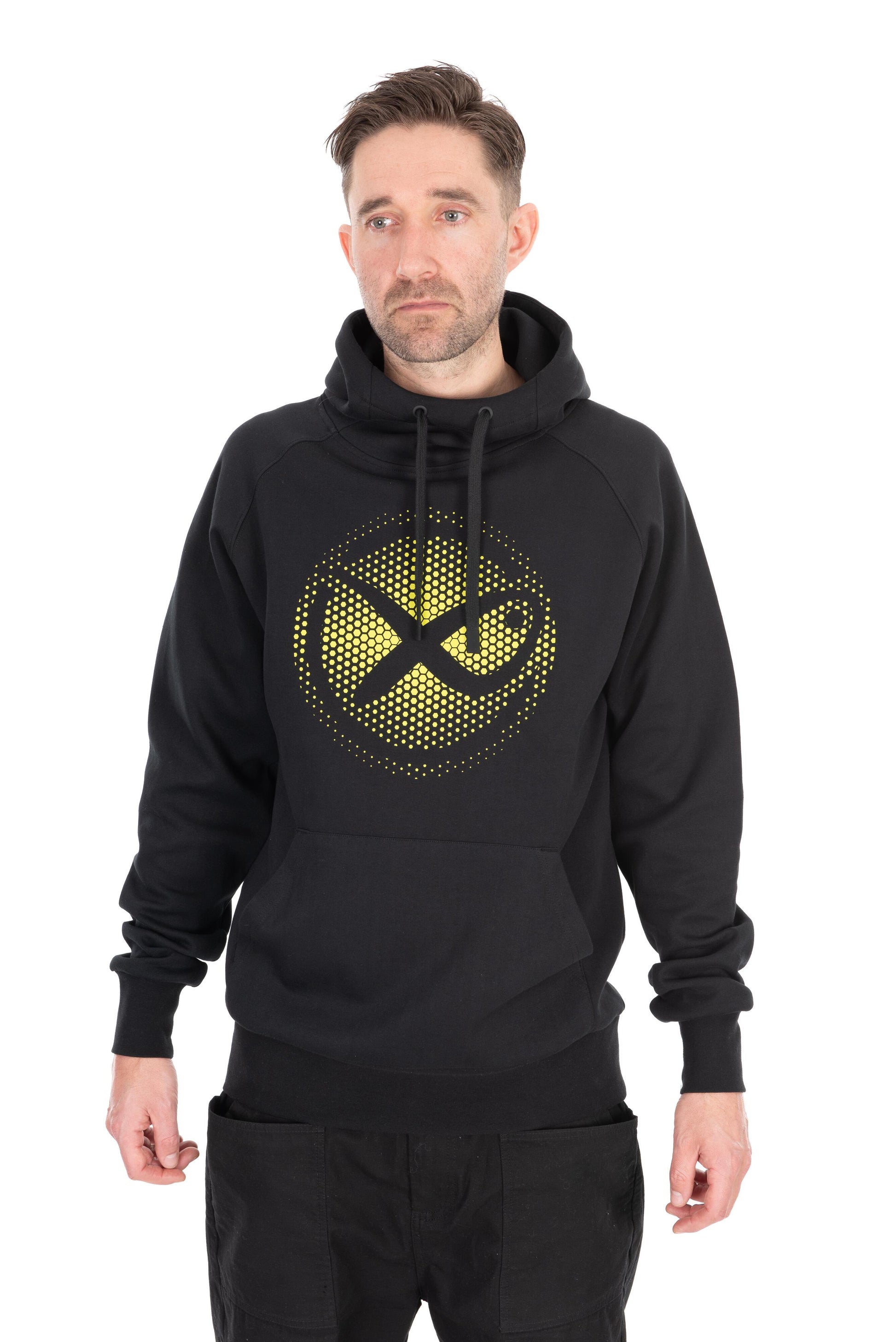 Large Fade Logo Hoody - Black/Lime