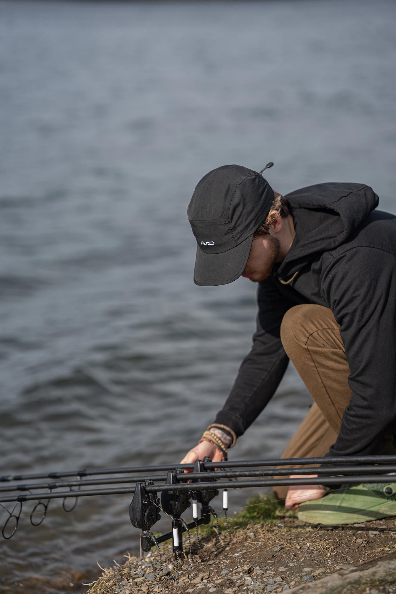 Stealth Black Waterproof 5-Panel Cap
