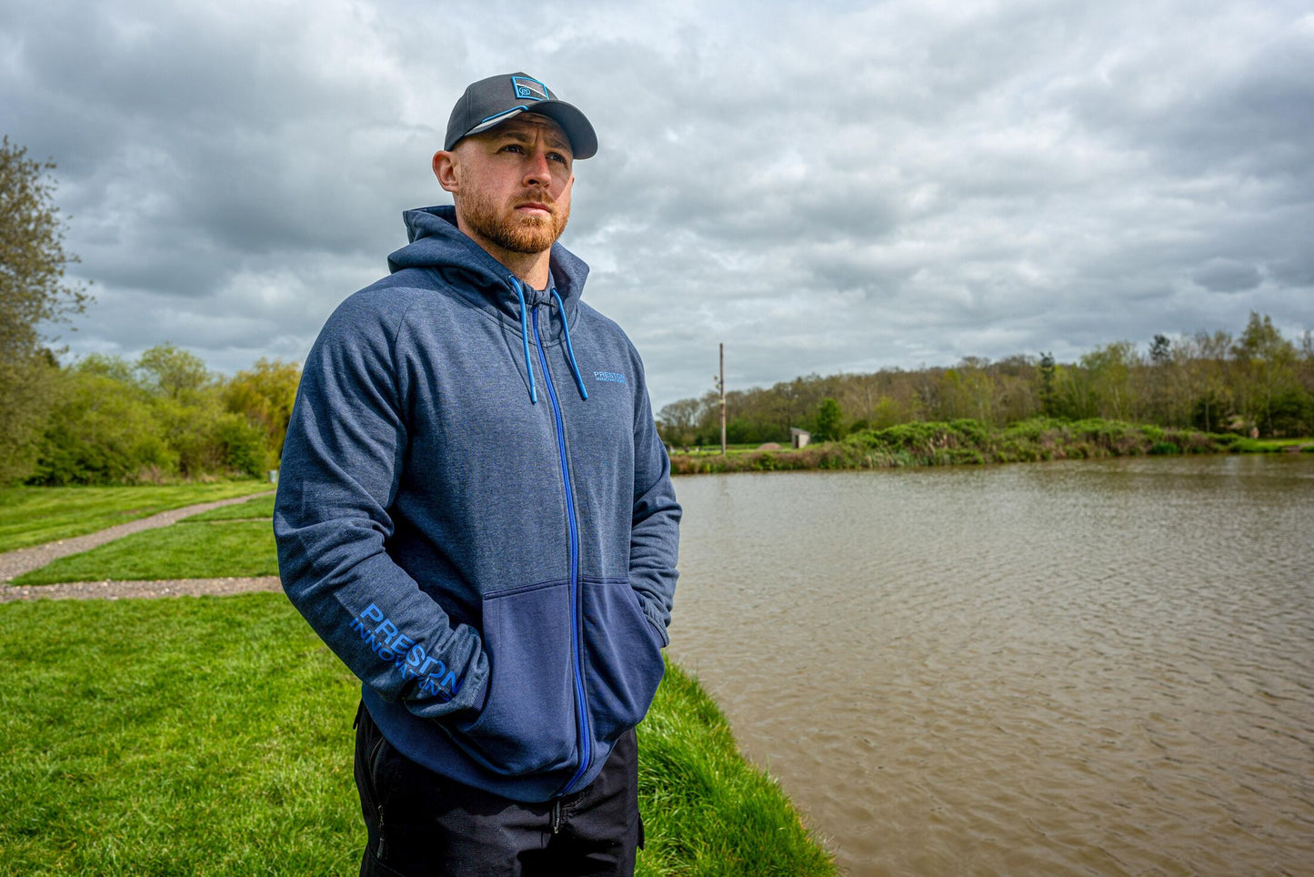 Navy Tide Zip Hoodie