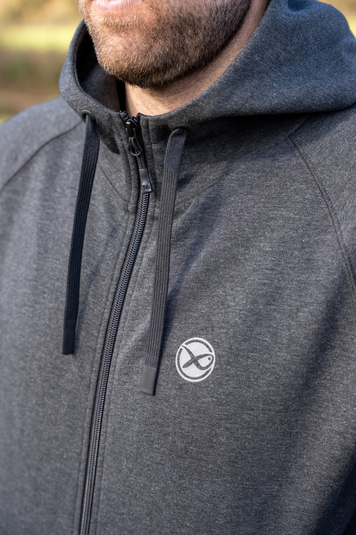 Charcoal Marl Zip Hoody