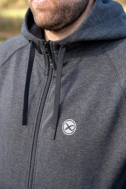 Charcoal Marl Zip Hoody