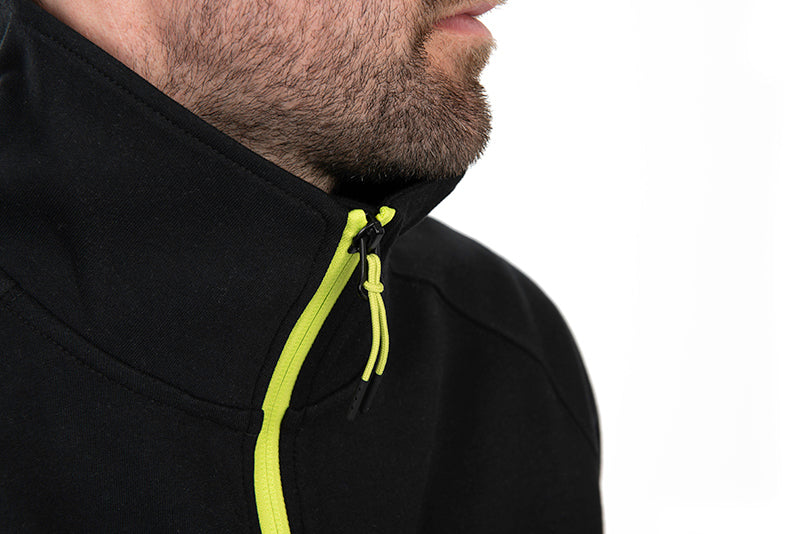 Black Edition ¼ Zip Sweater (Black / Lime)