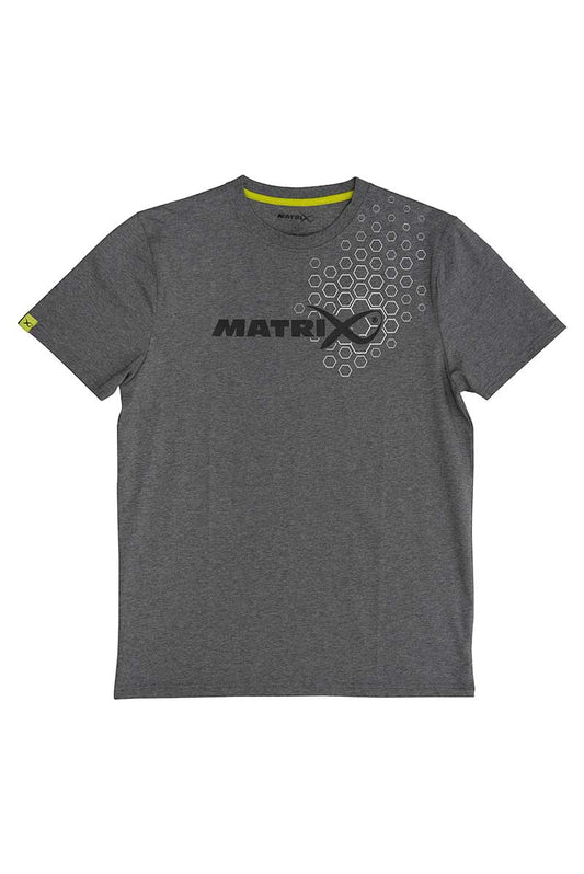 Matrix Hex Print T-Shirt (Grey Marl)