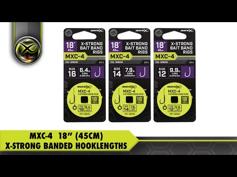 MXC-4 X-Strong Bait Band Rigs 45cm/18ins